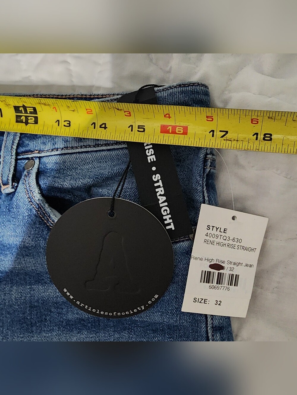 **NWT** Rene High Rise Straight Jean 32 - Picture 14 of 14